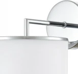 Бра Lumion Suntori 6591/1W хром/белый, металл/текстиль E14 1*40W 220V (круглые)