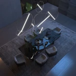 Подвесной светильник Eurosvet Element 90282/1 хром (LED, 220V, пульт управления, на проводе, кольцо)