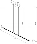 Подвесной линейный светодиодный светильник Mantra Lineal 8955 (220V, на тросе)