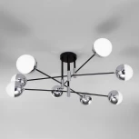 Умная потолочная люстра на штанге Eurosvet Nuvola 70129/8 хром (220V, шарики)