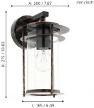 Настенный светильник уличный Eglo Valdeo 96241 (220V)