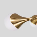 Потолочная люстра Wi-Fi на штанге Eurosvet Calyx 60168/8 латунь (220V, управление смартфоном, голосовое управление, умный дом - Minimir Home, Алиса, Маруся, Салют, шарики)