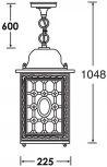 Уличный светильник подвесной Oasis Light LONDON L 64805L Bl (220V, на цепи, фонарь, IP44)