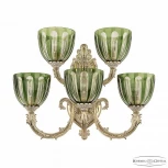 Бра Bohemia 7109 7109B16/3+2/210 GW P1 U Clear-Green/H-1H