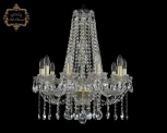 Подвесная люстра Art Classic 11.12 11.12.10.195.h-63.Gd.Sp (220V, хрусталь, на цепи, подсвечник, свеча)