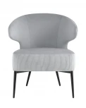 Кресло Stool Group лаунж Royal Stripes велюр серый УТ000036776