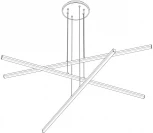 Подвесной светильник ярусный светодиодный с пультом Citilux Trent CL203730 (регулировка яркости, 220V, на тросе, асимметрия)