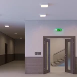 Потолочный светильник LED прямоугольный IM-QUADRO-EMERGENCY-3H-S400x400-44W Day4000 (WH, 120 deg, 230V) (Arlight, IP40 Металл) 041026