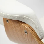 Барный стул VIMTA (mod.4021S) белый/натуральный/хром (металл/дерево/экокожа)