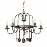 Подвесная люстра Vitaluce V1372/5 (220V, на цепи, свеча, вилки и ложки)