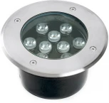 Встиваемый светодиодный свтельник (грунтовый) Feron SP2803 48469 10W, AC12V, низковольтный, 3000К, металлик, 160*H90mm, вн.диаметр: 110mm, IP67 (круглые)