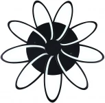 Потолочная люстра Natali Kovaltseva HIGH-TECH LED LAMPS 82009 BLACK (регулировка яркости, 220V, пульт управления, цветы)