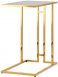 Журнальный столик Stool Group 50*32 БОСТОН стекло smoke сталь золото УТ000001973