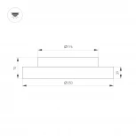 Потолочный светильник светодиодный SP-ESTELY-R350-30W Warm3300-MIX (WH, 80 deg, 230V, TRIAC) (Arlight, IP20 Металл) 055366