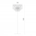 Торшер Divinare Nova 3001/02 PN-6 (220V, хрусталь, подвески, круглые)