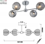 Потолочная люстра на штанге Rivoli Haley 3137-304