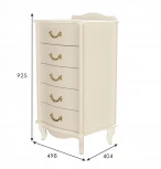 Комод Джульетта узкий 5 ящ., дуб шампань Л от фабрики Mebelik