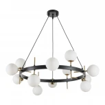 Подвесная люстра MyFar Robert MR2331-12P (220V, на тросе, шарики, круглые)