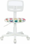 Кресло детское Бюрократ CH-W299 белый TW-15 сиденье мультиколор монстры сетка/ткань крестов. пластик