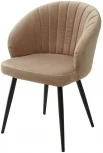 Стул Зефир Premier 08 Светло-коричневый, велюр / черный каркас