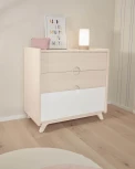 Комод La Forma (ex Julia Grup) Nunila (Белый/ Дерево,Ясень,МДФ)