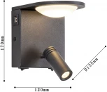 Настенный светильник для чтения с usb-портом Favourite Twin 4064-2W (LED, 220V, выключатель)
