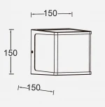 Настенный светильник уличный светодиодный Oasis Light GEOMETRY W1050 Gr (220V, IP54)