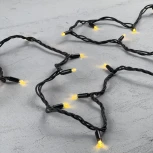 Гирлянда Нить 10м золотой, 75 LED, провод черный каучук, IP65 Laitcom LL75-1-2GL