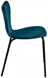 Стул Seven тёмно-бирюзовый велюр с чёрными ножками Bradex Home RF 0255