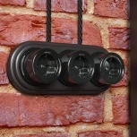 Ретро кабель витой 3х2,5 (черный) 50 м (черный) Werkel W6453608 (a050779)