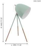 Интерьерная настольная лампа Eglo Dundee 49337