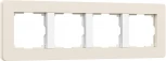 Рамка на 4 поста (айвори/белый, soft-touch) Werkel W0043066 (a067257)
