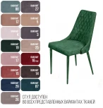 Стул CONNOR LUXE, бархат зеленый 19/конус Top Concept 75879