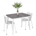 Стул Seven белый с хромированными ножками