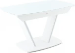 Стол Дрезден, Белый/Белый матовый шагрень, Аврора