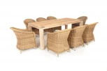 Обеденная группа садовая, цвет соломенный 4SIS Арбаро С ARBC8T-9-SET