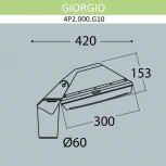 Уличный консольный светильник Fumagalli Guizeppe 4P2.000.G10.WYF1R (220V, IP66)