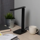 Офисная настольная лампа светодиодная складываемая ЭРА NLED-508-7W-BK (220V, выключатель)