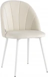 Стул Stool Group Логан велюр молочный белые ножки УТ000035501