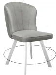Стул 219 поворотный, B22 GREY, ножки белые Dikline 00-00062928