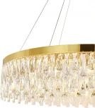 Подвесной светильник (12029/18P Gold) Indigo Anna V000496 (220V, хрусталь, на тросе, круглые)