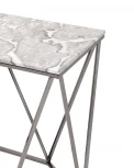 Консоль Stool Group Авалон 122*41 серый мрамор сталь темный хром УТ000036336