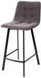 Полубарный стул CHILLI-QB SQUARE графит #14, велюр / черный каркас (H=66cm)