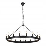 Подвесная люстра Citilux Смитсон CL470118 (220V, на цепи, свеча, круглые, под старину, кольцо)