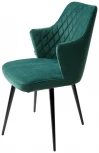 Стул HERMAN 360 град. ЗЕЛЕНЫЙ #19, велюр / черный каркас M-City 461MC04748