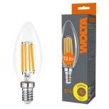 Светодиодная лампа FILAMENT 12Вт 3000K Е14 Wolta WF-C35-12W3KE14