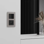 Рамка на 2 поста (дымчатый, стекло soft-touch) Werkel W0023117 (a067415)