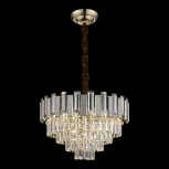 Подвесная люстра ярусная каскадная Wertmark Candida WE131.09.303 (220V, хрусталь, на цепи)