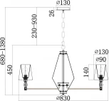 Подвесная люстра Maytoni Stein MOD038PL-08CH