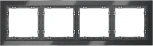 Рамка на 4 поста (графит, стекло) Voltum S70 VLS110407
